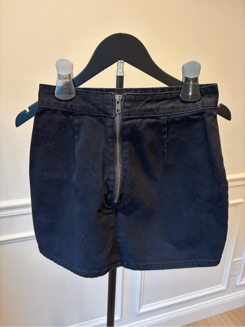 Lioness Black Mini Skirt with Front Slit Detail - Picture 3 of 5